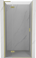 Mexen Mist-H L lijeva zakretna tuš vrata 75 cm, prozirna, zlatno četkana - 8A5L-075-000-55-00-L