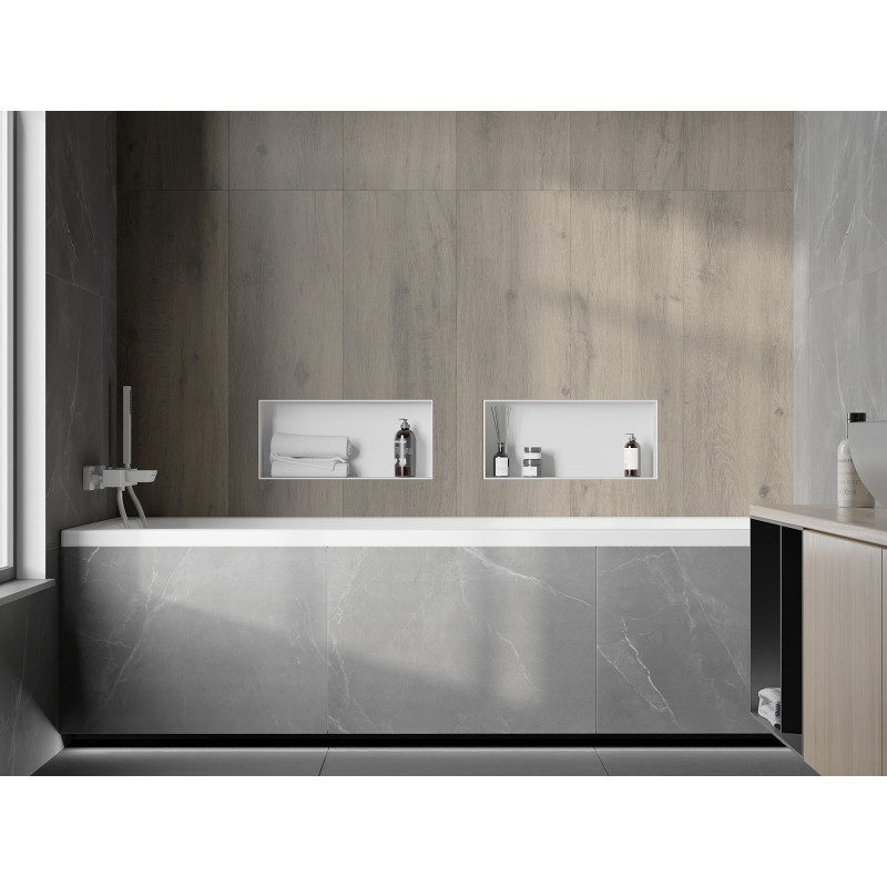 Mexen X-Wall-NR nis vak plank zonder flens 45 x 20 cm, wit - 1921452010