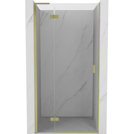 Mexen Mist-H L hinged shower door left 95 cm, transparent, brushed gold - 8A5L-095-000-55-00-L