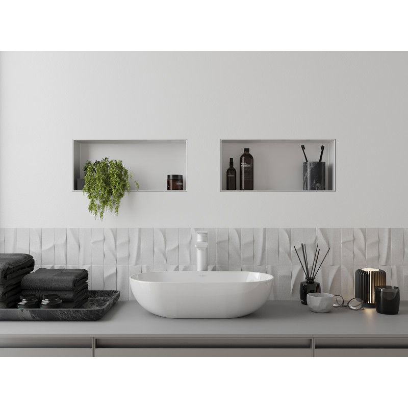 Mexen X-Wall-NR nisplank zonder flens 45 x 20 cm, wit - 1921452010