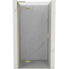 Mexen Mist-H L 100 cm Left-Hinged Shower Door, Transparent, Brushed Gold - 8A5L-100-000-55-00-L