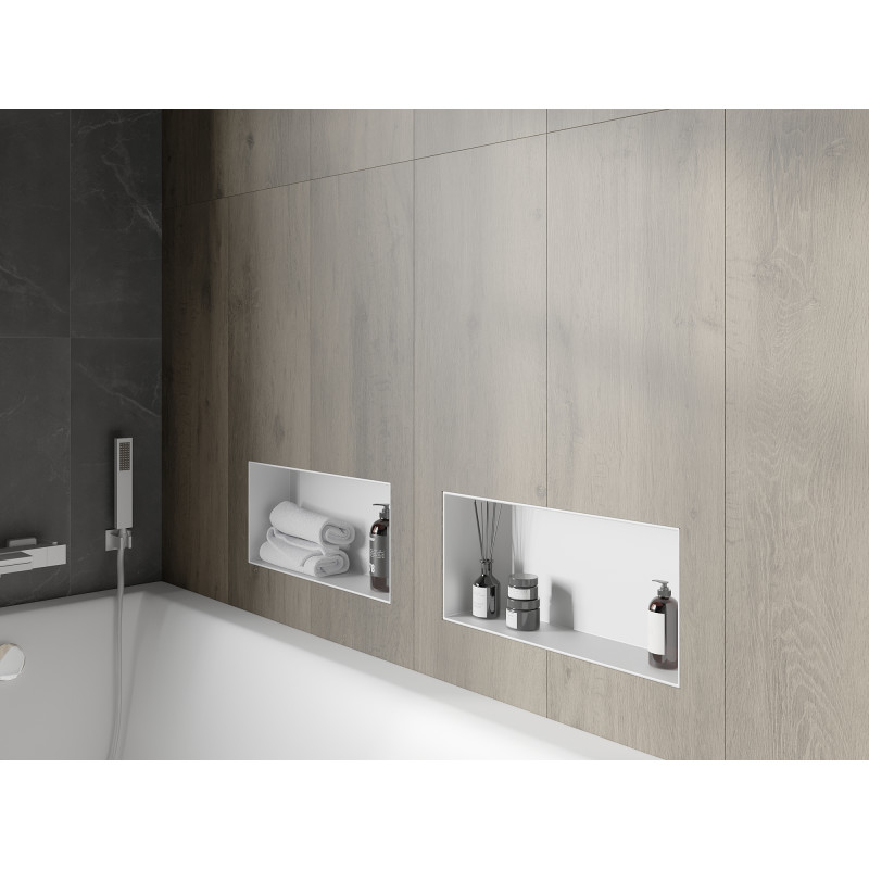 Mexen X-Wall-NR estante empotrado sin reborde 45 x 20 cm, blanco - 1921452010