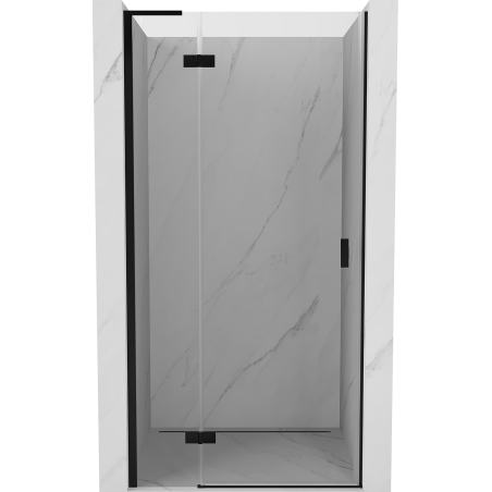 Mexen Mist-H L left hinged shower door 70 cm, transparent, black - 8A5L-070-000-70-00-L