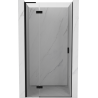 Mexen Mist-H L 95 cm Left Hinged Shower Door, Transparent, Black - 8A5L-095-000-70-00-L