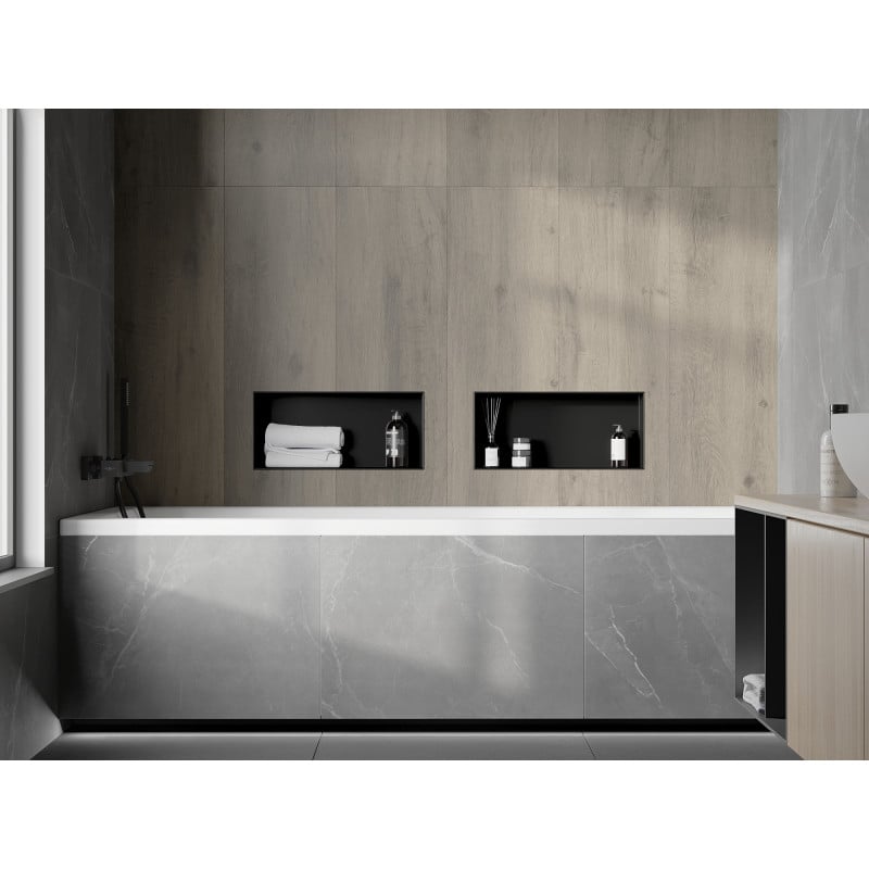 Mexen X-Wall-NR Wandeinbauregal ohne Flansch 45 x 20 cm, schwarz - 1971452010