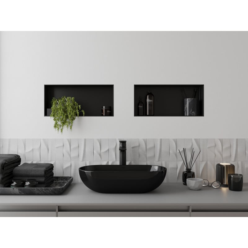 Mexen X-Wall-NR prateleira de nicho sem flange 45 x 20 cm, preta - 1971452010