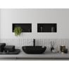 Mexen X-Wall-NR Wandeinbauregal ohne Flansch 45 x 20 cm, schwarz - 1971452010