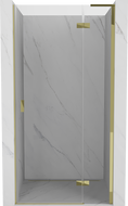 Mexen Mist-H L desna, prozirna zlatna zakretna vrata za tuš 85 cm - 8A5L-085-000-50-00-P