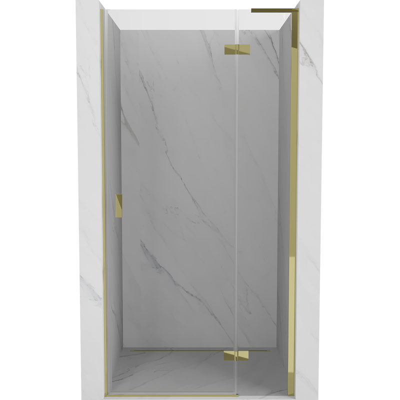 Mexen Mist-H L drzwi prysznicowe uchylne prawe 110 cm, transparent, złote - 8A5L-110-000-50-00-P