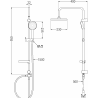Mexen X33 columna de ducha, cromada - 798333391-00