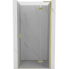 Mexen Mist-H L 70 cm Right Hinged Shower Door, Transparent, Brushed Gold - 8A5L-070-000-55-00-P