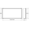 Mexen X-Wall-NR Nischenregal ohne Rand 45 x 30 cm, Inox - 1911453010