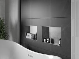 Mexen X-Wall-NR étagère encastrée sans rebord 45 x 30 cm, inox - 1911453010