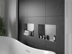 Mexen X-Wall-NR nišna polica bez prirubnice 45 x 30 cm, inox - 1911453010