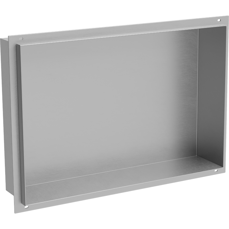 Mexen X-Wall-NR inbouwplank zonder flens 45 x 30 cm, inox - 1911453010