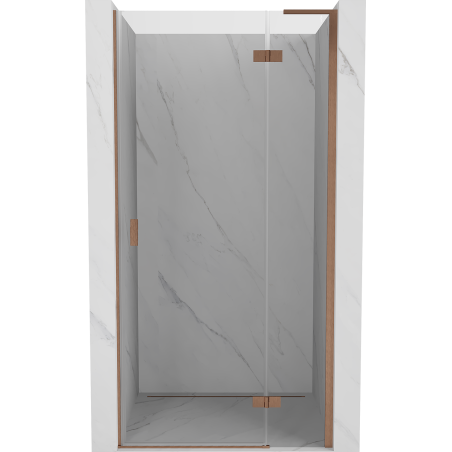 Mexen Mist-H L porte de douche pivotante droite 100 cm, transparent, cuivre brossé - 8A5L-100-000-65-00-P