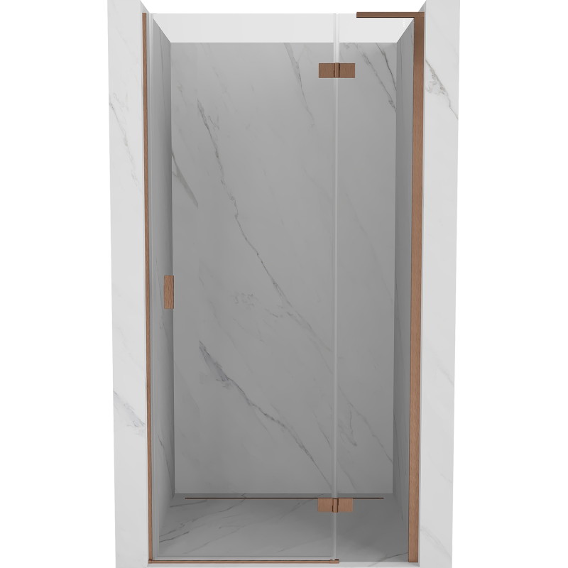 Mexen Mist-H L desna vrata za tuš kabinu 120 cm, prozirna, brušena bakrena - 8A5L-120-000-65-00-P