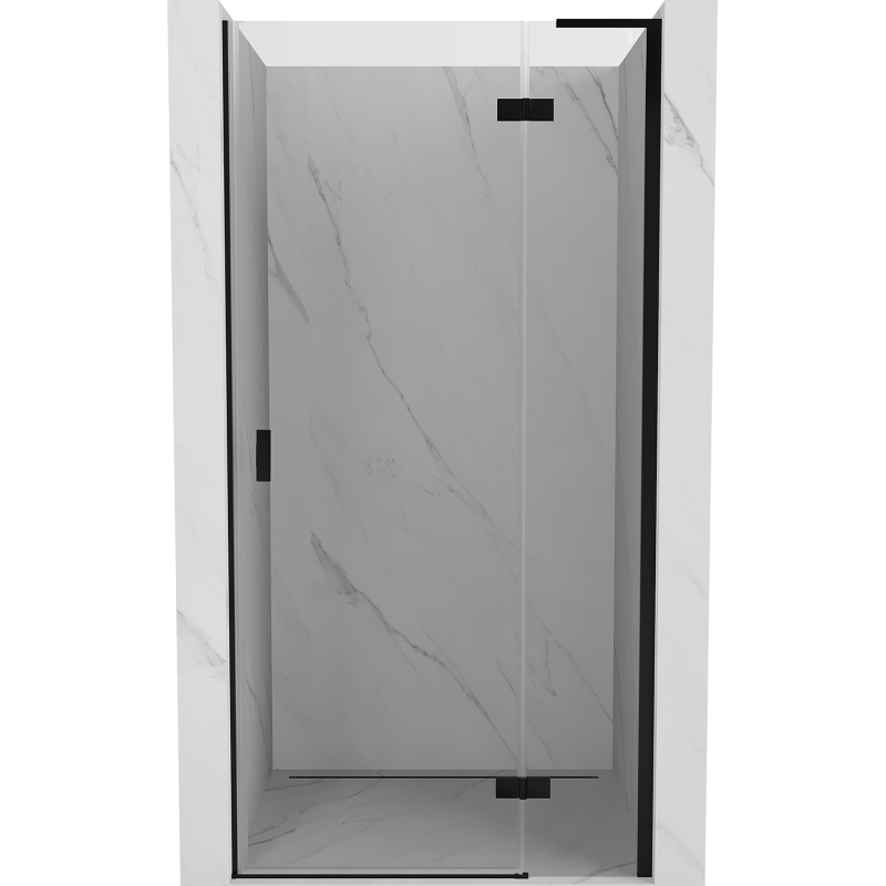 Mexen Mist-H L drzwi prysznicowe uchylne prawe 80 cm, transparent, czarne - 8A5L-080-000-70-00-P