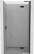 Mexen Mist-H L desna preklopna tuš vrata 80 cm, prozirna, crna - 8A5L-080-000-70-00-P