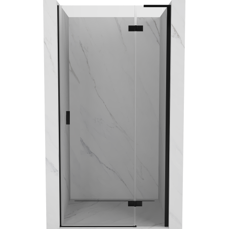 Mexen Mist-H L porte de douche battante droite 85 cm, transparent, noir - 8A5L-085-000-70-00-P