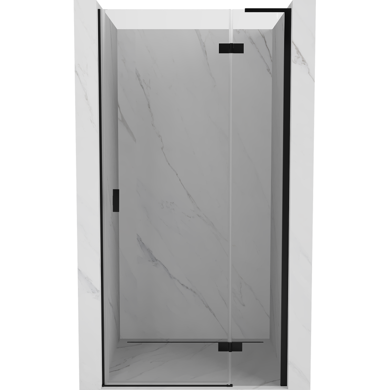 Mexen Mist-H L drzwi prysznicowe uchylne prawe 100 cm, transparent, czarne - 8A5L-100-000-70-00-P
