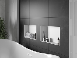 Mexen X-Wall-NR inbouwnis plank zonder flens 45 x 30 cm, wit - 1921453010