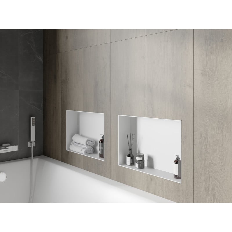 Mexen X-Wall-NR étagère encastrée sans rebord 45 x 30 cm, blanc - 1921453010