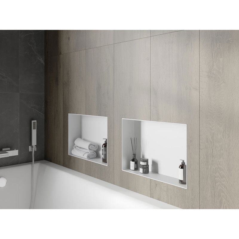 Mexen X-Wall-NR ράφι εντοιχισμένο χωρίς πλαίσιο 45 x 30 εκ., λευκό - 1921453010