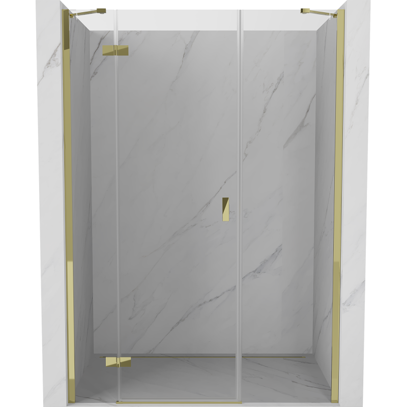 Mexen Mist-H Duschschwingtür links 150 cm, transparent, gold - 8A5-150-001-50-00-L