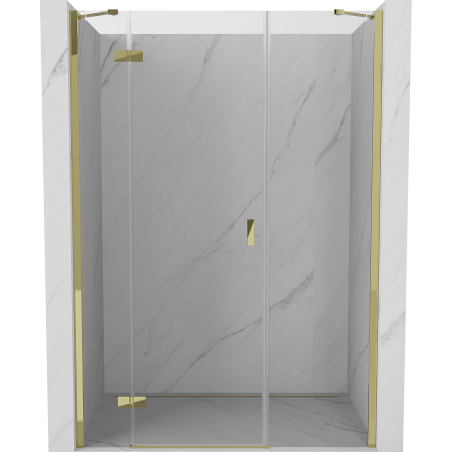 Mexen Mist-H Duschschwingtür links 150 cm, transparent, gold - 8A5-150-001-50-00-L