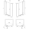 Mexen Mist-H Duschdrehtür links 120 cm, transparent, gebürstetes Kupfer - 8A5-120-001-65-00-L