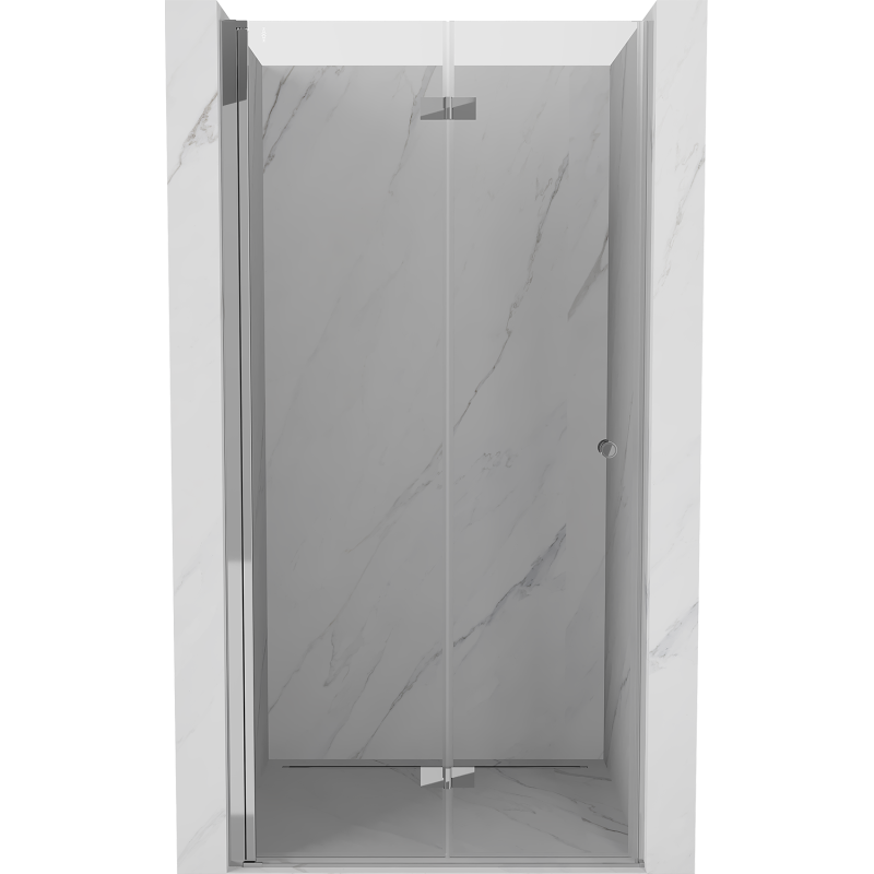 Mexen Mist-F left folding shower door 80 cm, transparent, chrome - 8A6-080-000-01-00-L