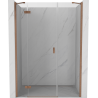 Mexen Mist-H porte de douche pivotante gauche 135 cm, transparent, cuivre brossé - 8A5-135-001-65-00-L