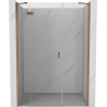 Mexen Mist-H Duschabtrennung schwenkbar links 140 cm, transparent, gebürstetes Kupfer - 8A5-140-001-65-00-L
