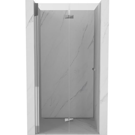 Mexen Mist-F klappbare Duschtür links 95 cm, transparent, Chrom - 8A6-095-000-01-00-L