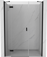 Mexen Mist-H ljestvena vrata za tuš 125 cm, prozirna, crna - 8A5-125-001-70-00-L