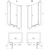 Mexen Mist-H Duschpendeltür links 130 cm, transparent, schwarz - 8A5-130-001-70-00-L