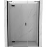 Mexen Mist-H drzwi prysznicowe uchylne lewe 135 cm, transparent, czarne - 8A5-135-001-70-00-L