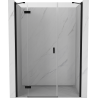 Mexen Mist-H left hinged shower door 145 cm, transparent, black - 8A5-145-001-70-00-L