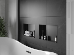 Mexen X-Wall-NR recessed shelf without flange 45 x 30 cm, black - 1971453010
