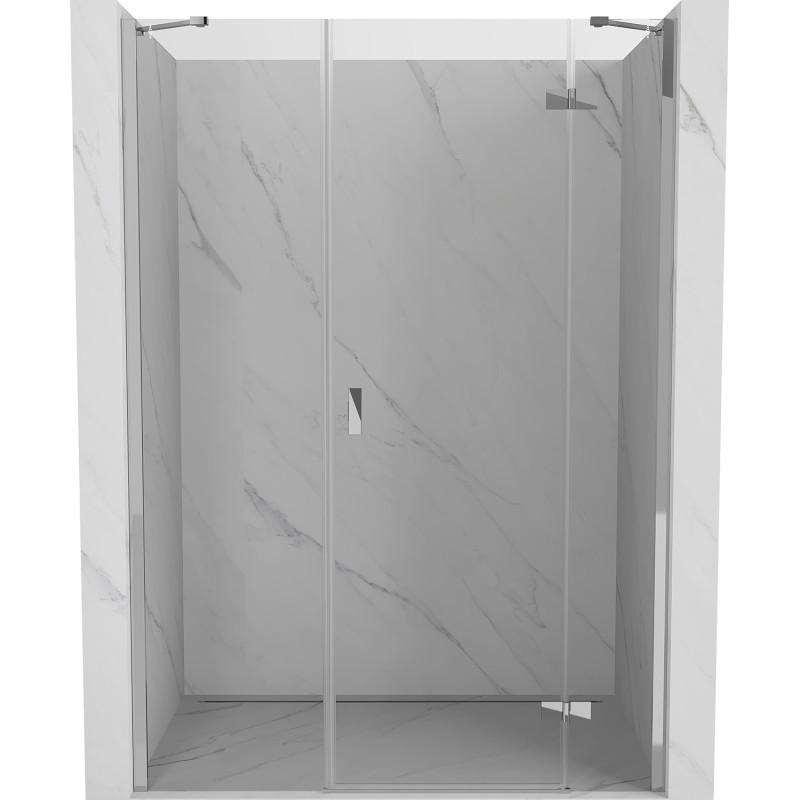 Mexen Mist-H paremakse hingedega dušiuks 150 cm, läbipaistev, kroom - 8A5-150-001-01-00-P