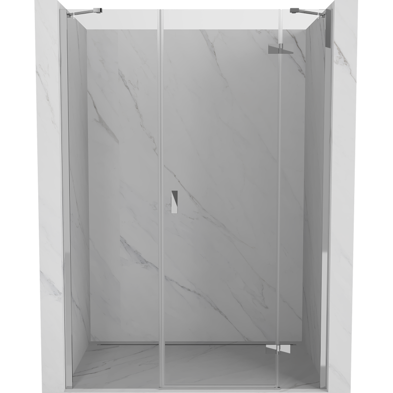 Mexen Mist-H right-hand hinged shower door 160 cm, transparent, chrome - 8A5-160-001-01-00-P