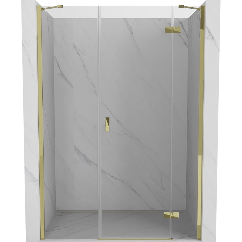 Mexen Mist-H desna vrata za tuš na preklop 120 cm, prozirna, zlatna - 8A5-120-001-50-00-P