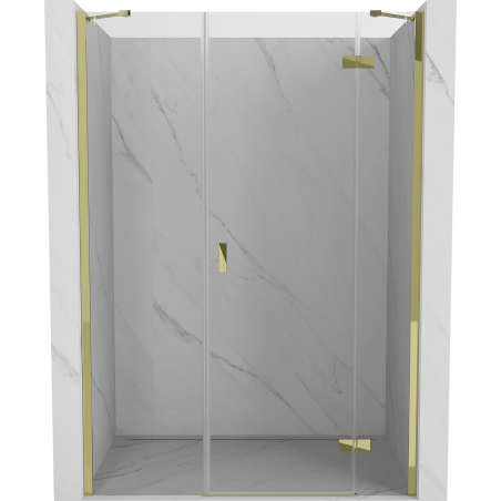 Mexen Mist-H porte de douche pivotante droite 125 cm, transparent, or - 8A5-125-001-50-00-P