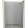 Mexen Mist-H rechts openende douchedeur 125 cm, transparant, goud - 8A5-125-001-50-00-P