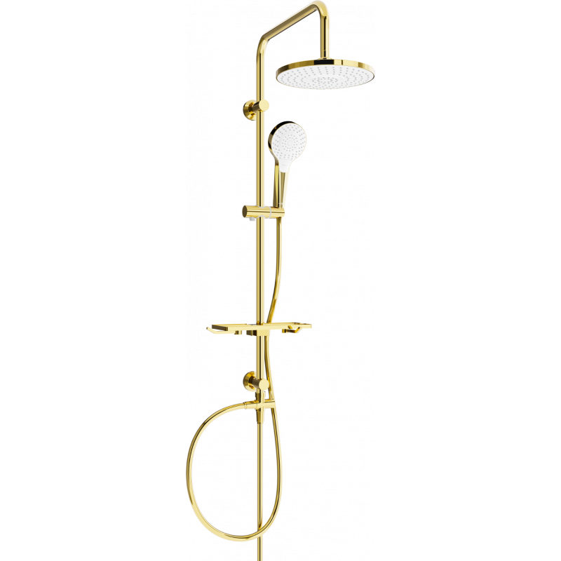 Mexen T05 columna de ducha, dorada/blanca - 798050593-50