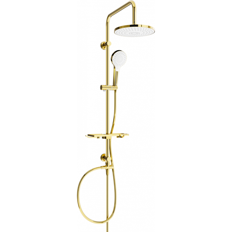 Mexen T05 shower column, gold/white - 798050593-50