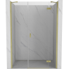Mexen Mist-H Duschtüren rechte, schwenkbare 125 cm, transparent, gebürstetes Gold - 8A5-125-001-55-00-P