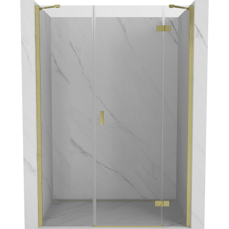 Mexen Mist-H porte de douche pivotante droite 135 cm, transparent, or brossé - 8A5-135-001-55-00-P