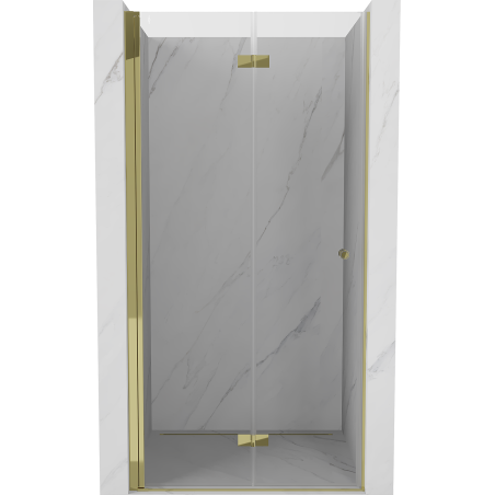 Mexen Mist-F Falttür links 75 cm, transparent, gold - 8A6-075-000-50-00-L
